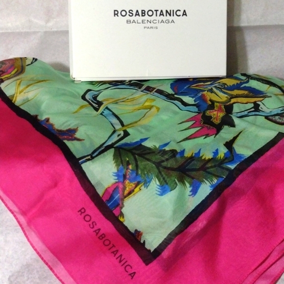 BALENCLAGA Rosabotanica Silk Vibrant Colours NWT - Picture 4 of 14
